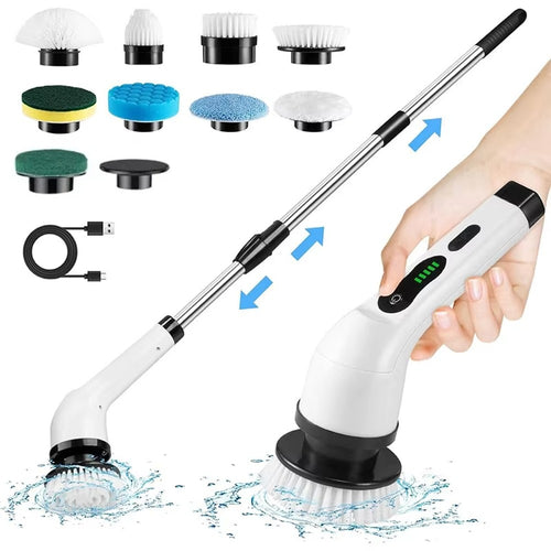Rechargeable Cordless 9-in-1 Spin Scrubber
